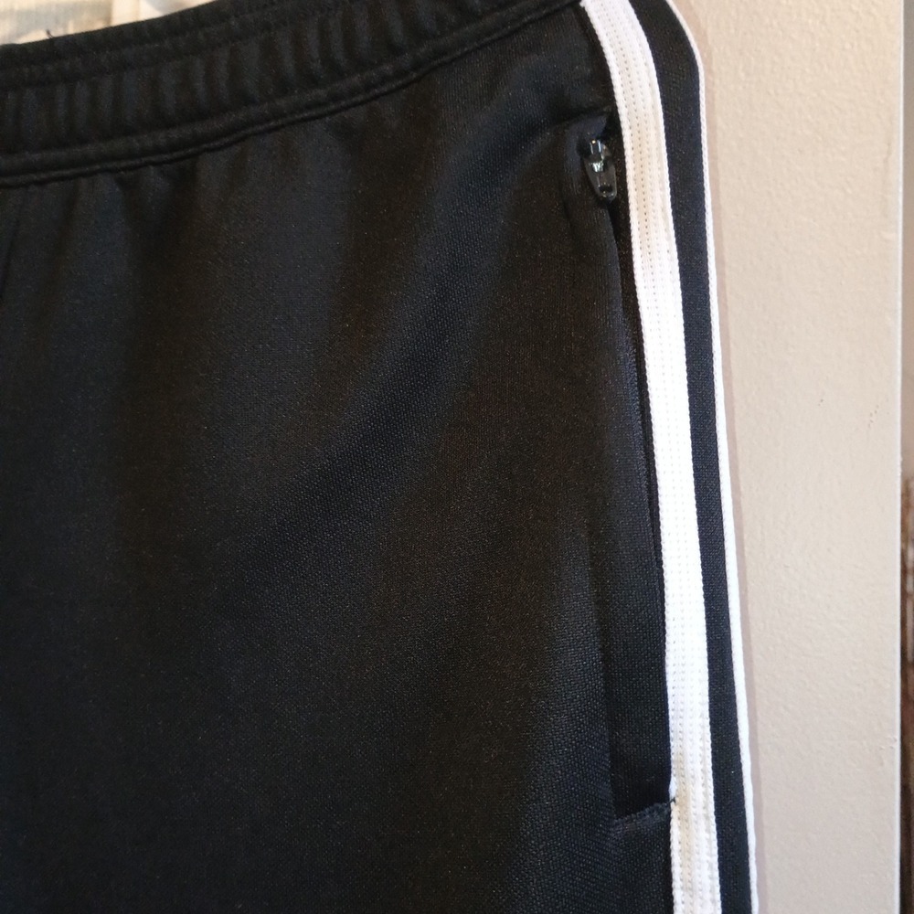 Adidas ClimaCool Athletic Track Pants Black White Stripes Joggers Mens Size S - Picture 14 of 16